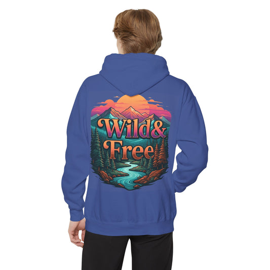 Color: Flo Blue | Wild & Free Garment-Dyed Hoodie