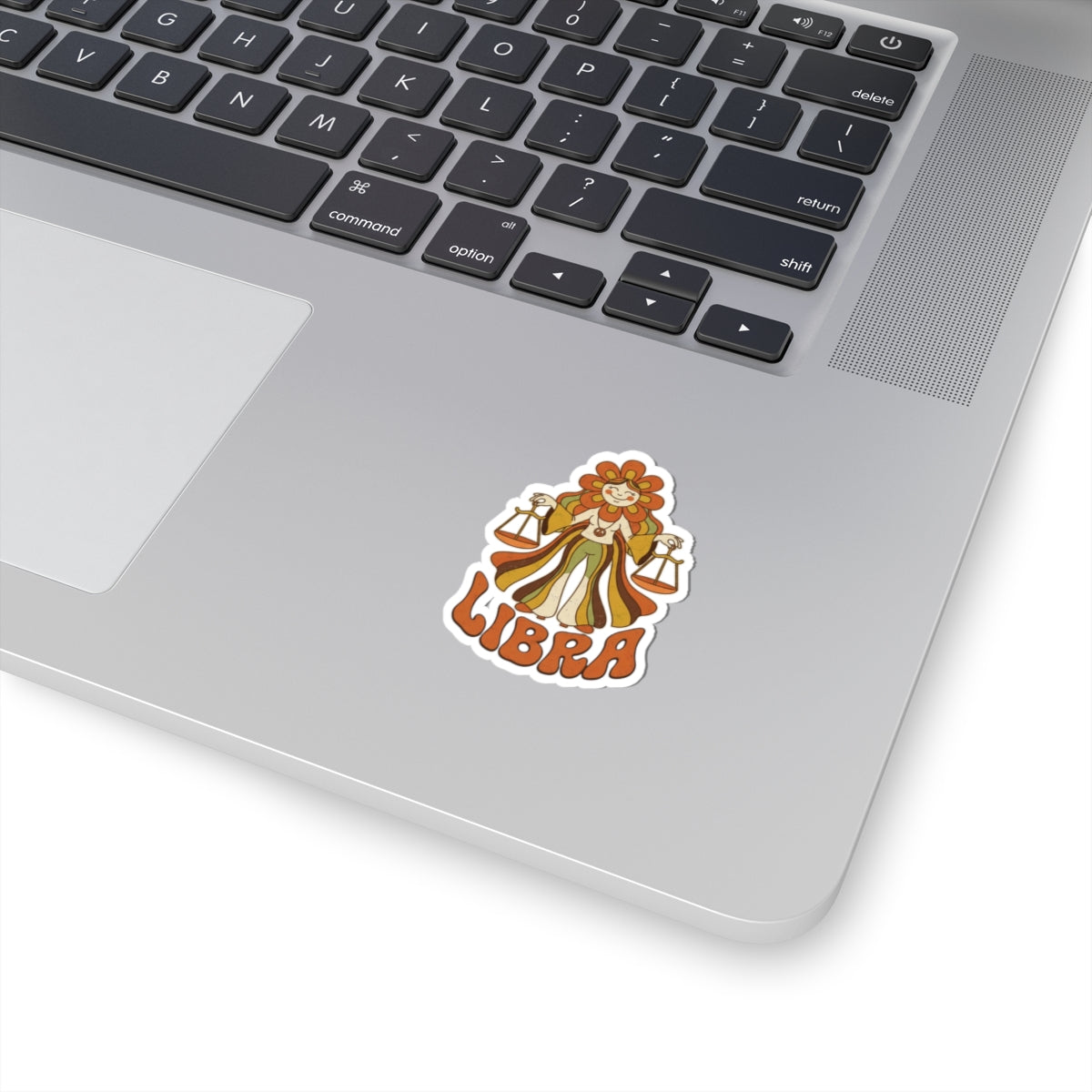 "Retro Mascot Groovy Libra" Sticker — Main