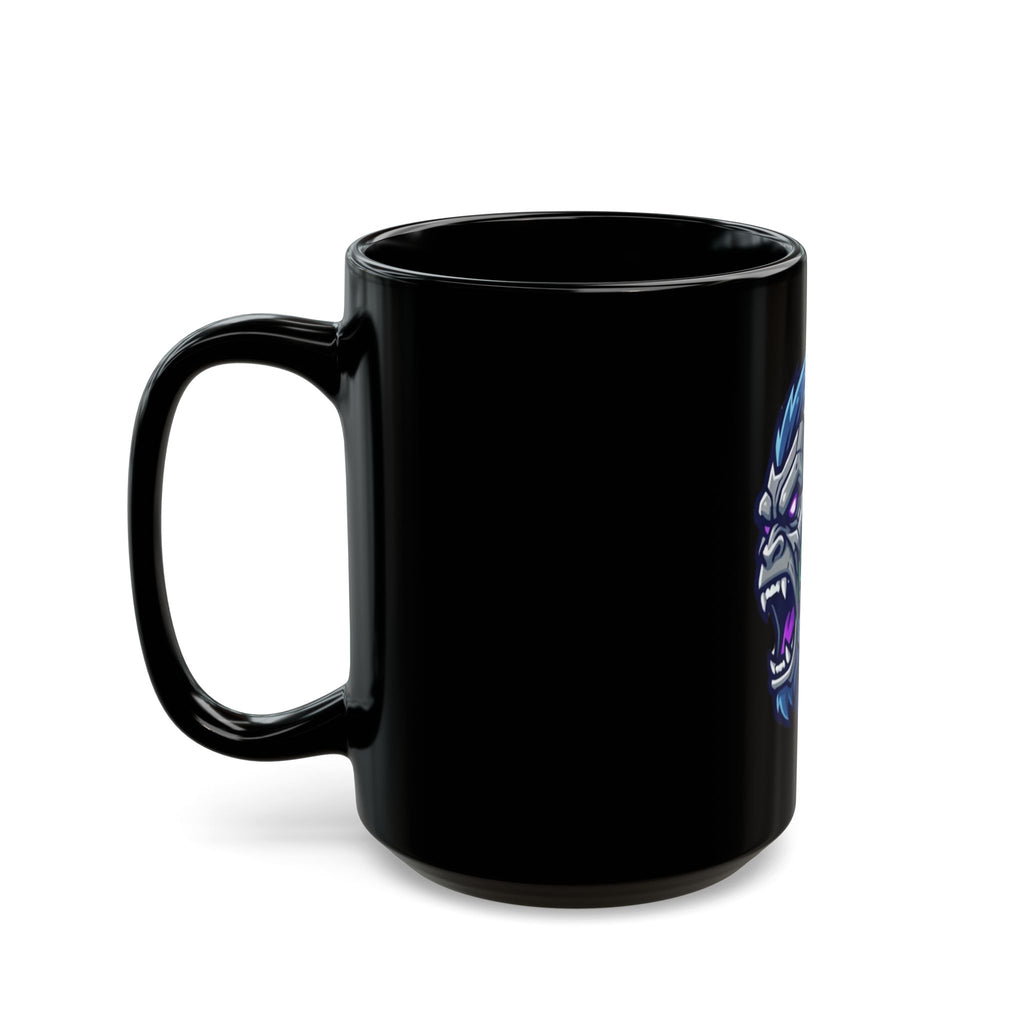 "Cyber Gorilla" Black Ceramic Mug — Graphic