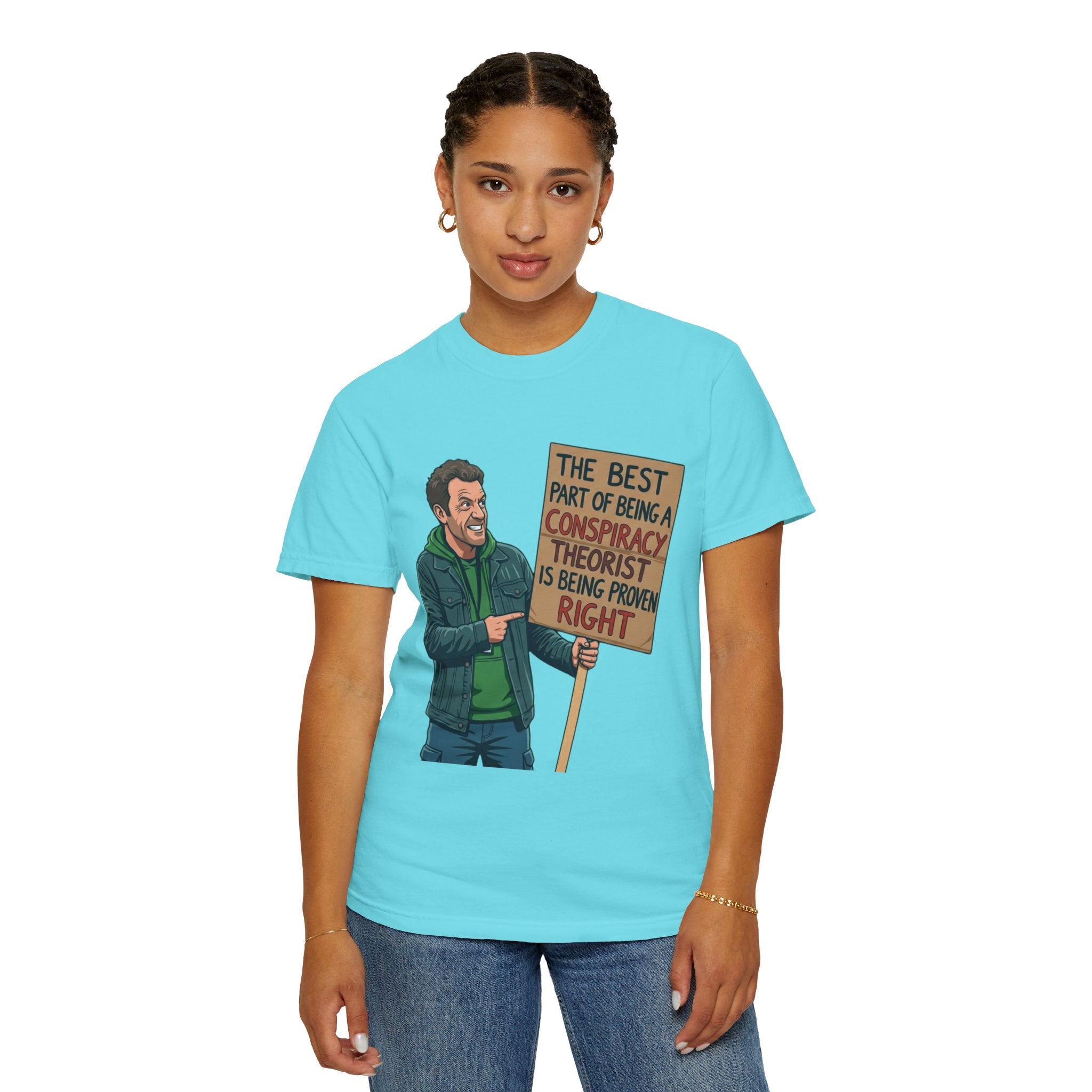 "Conspiracy Theorist" Unisex Garment-Dyed Tee