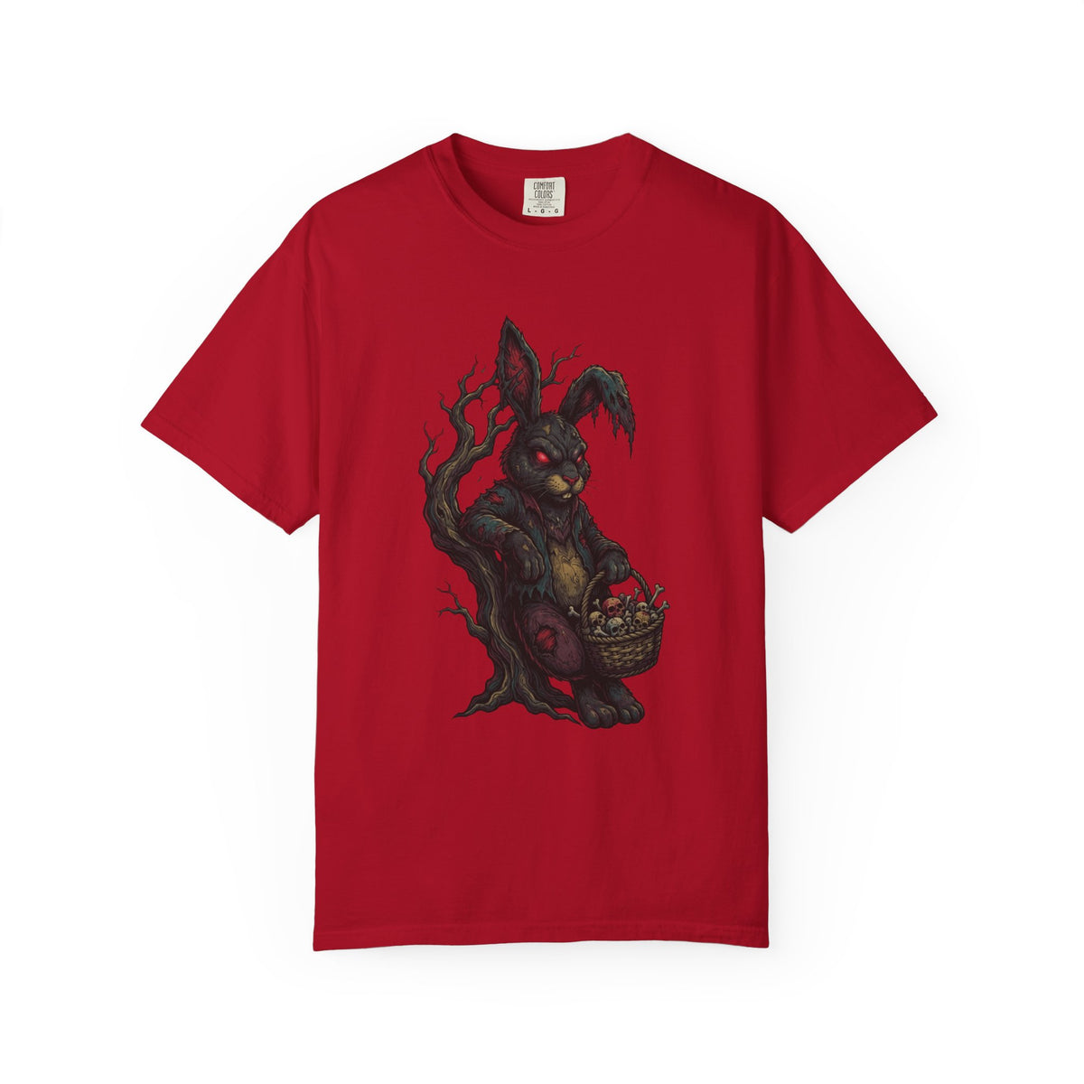 Color: Red | Zombie Bunny Unisex Garment-Dyed Tee