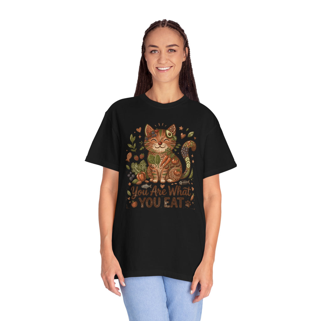 "You Are What You Eat - Cat 3" Unisex Garment-Dyed T-shirt