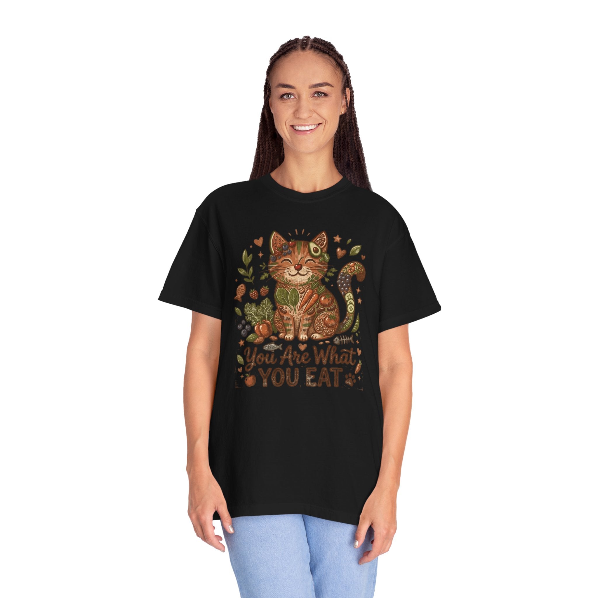 "You Are What You Eat - Cat 3" Unisex Garment-Dyed T-shirt