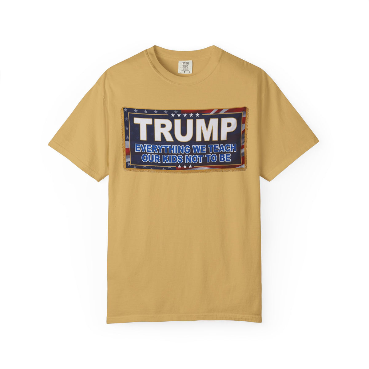 Color: Mustard | Trump Teach Our Kids Unisex Garment-Dyed Tee