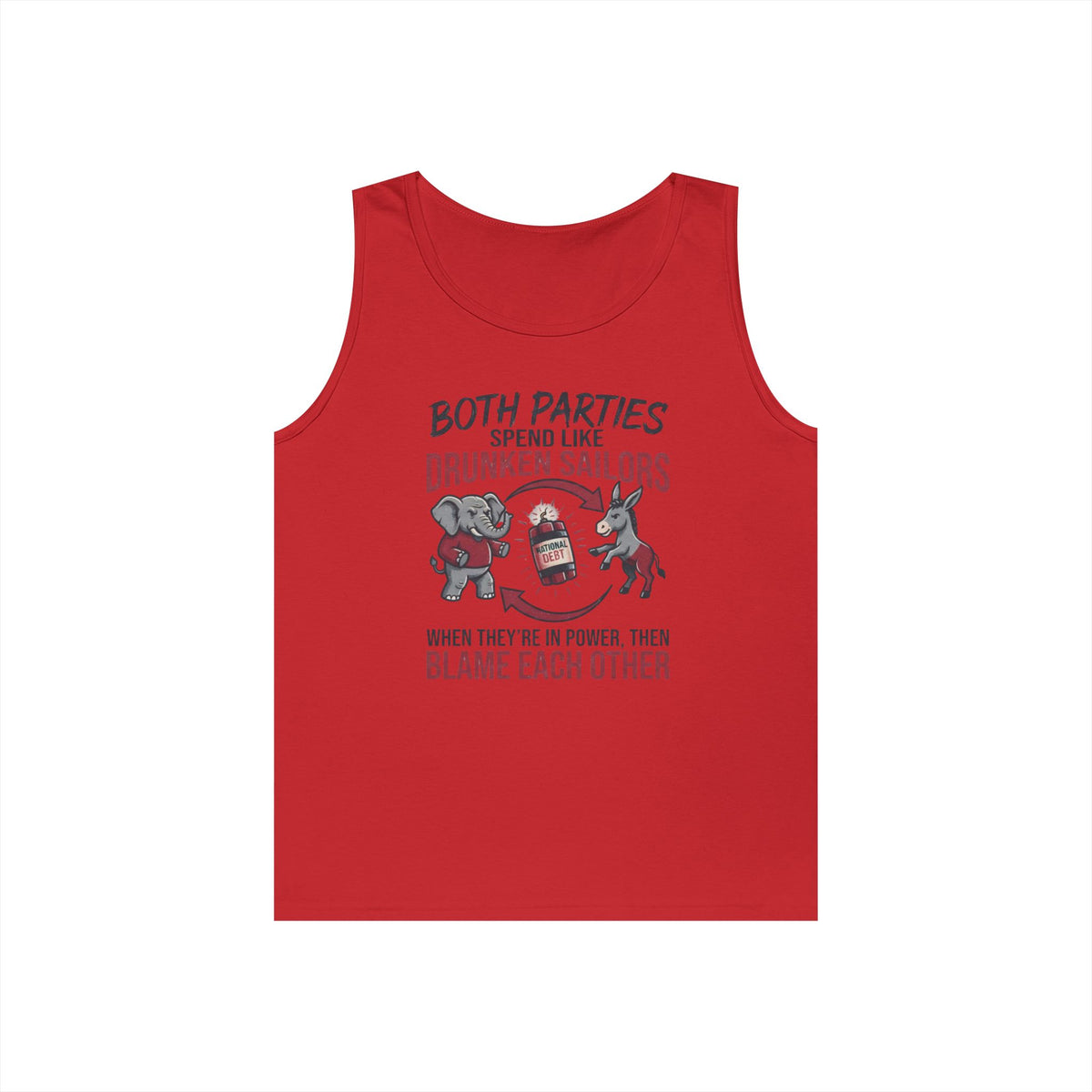 Color: Red | Protest Series - Audit The Spending Tank Top
