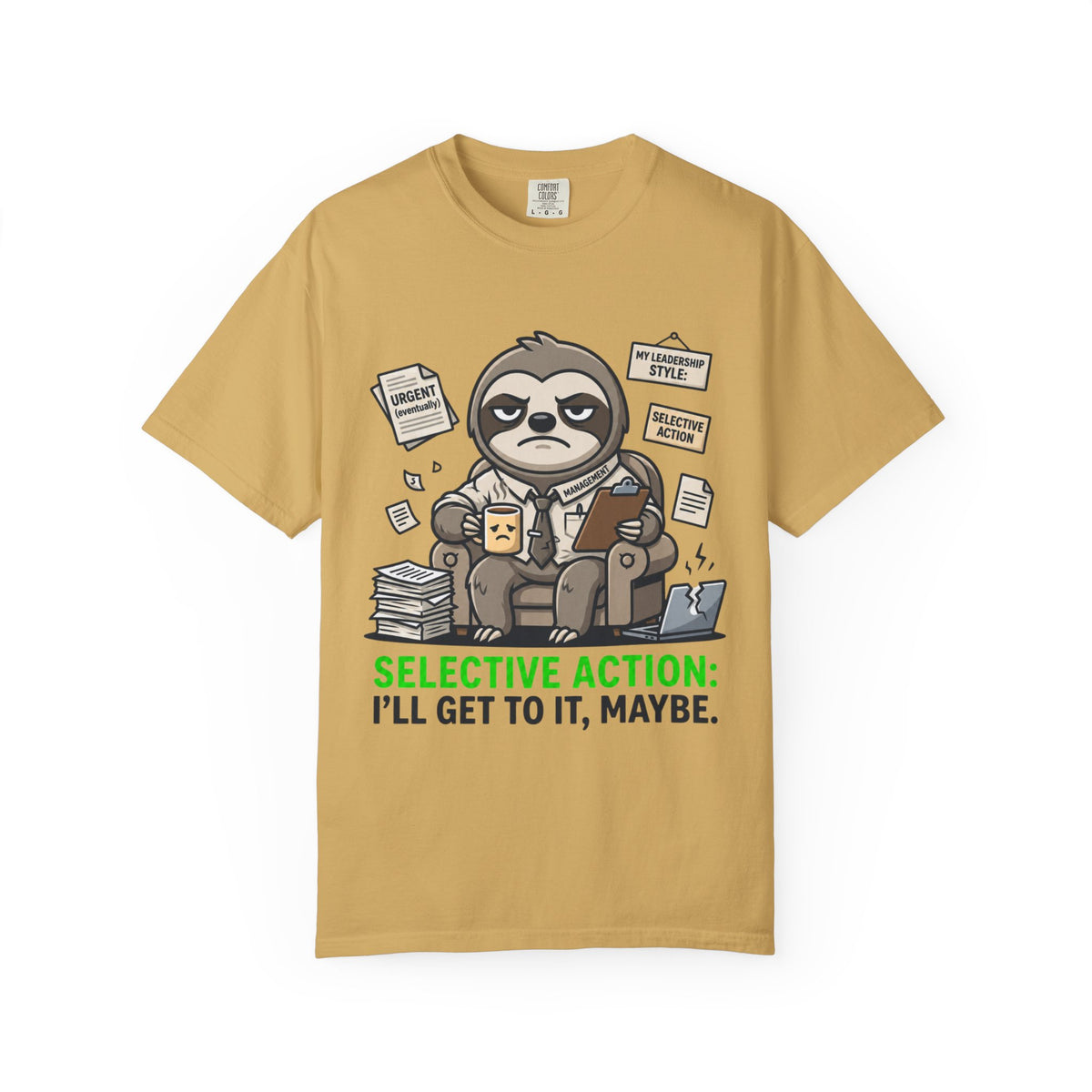 Color: Mustard | Selective Action Unisex Garment-Dyed Tee
