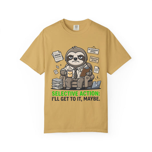 Color: Mustard | Selective Action Unisex Garment-Dyed Tee