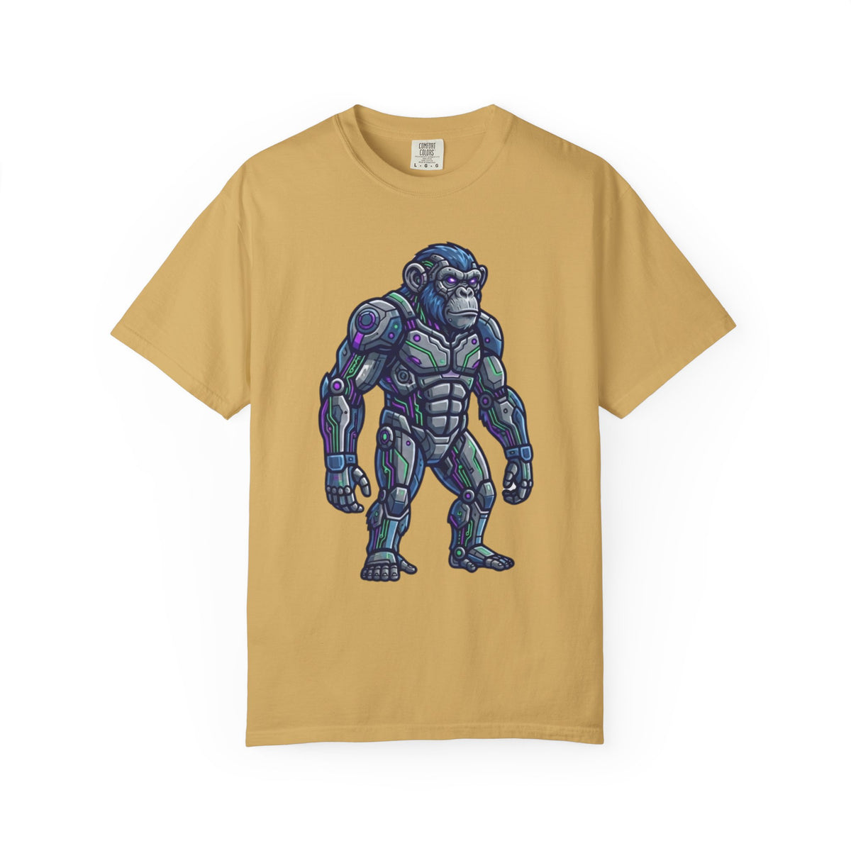 Color: Mustard | Cyber Chimp Unisex Garment-Dyed Tee
