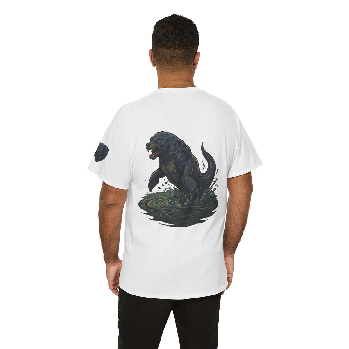 Color: White | Bunyip (Australian Aboriginal Mythology) Premium Graphic Tee