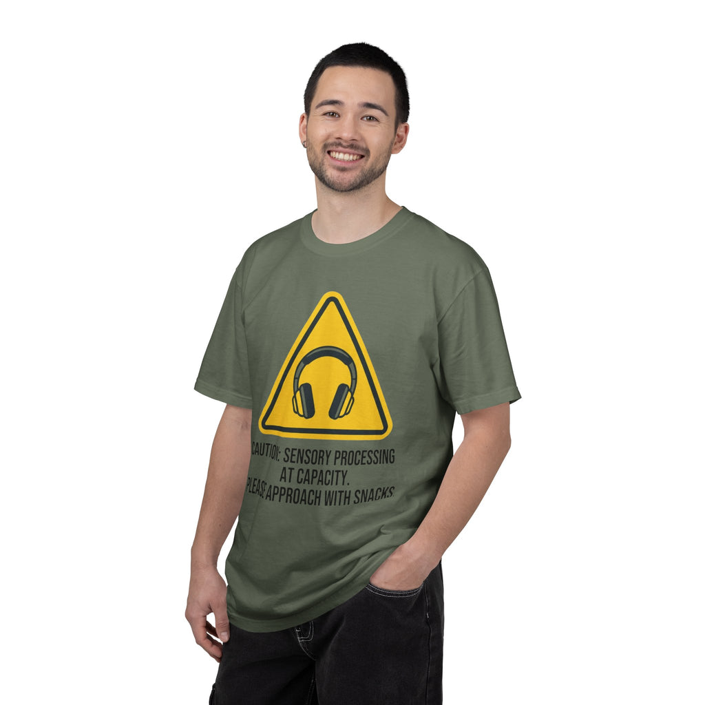 "Sensory At Capacity" Unisex Garment-Dyed Tee