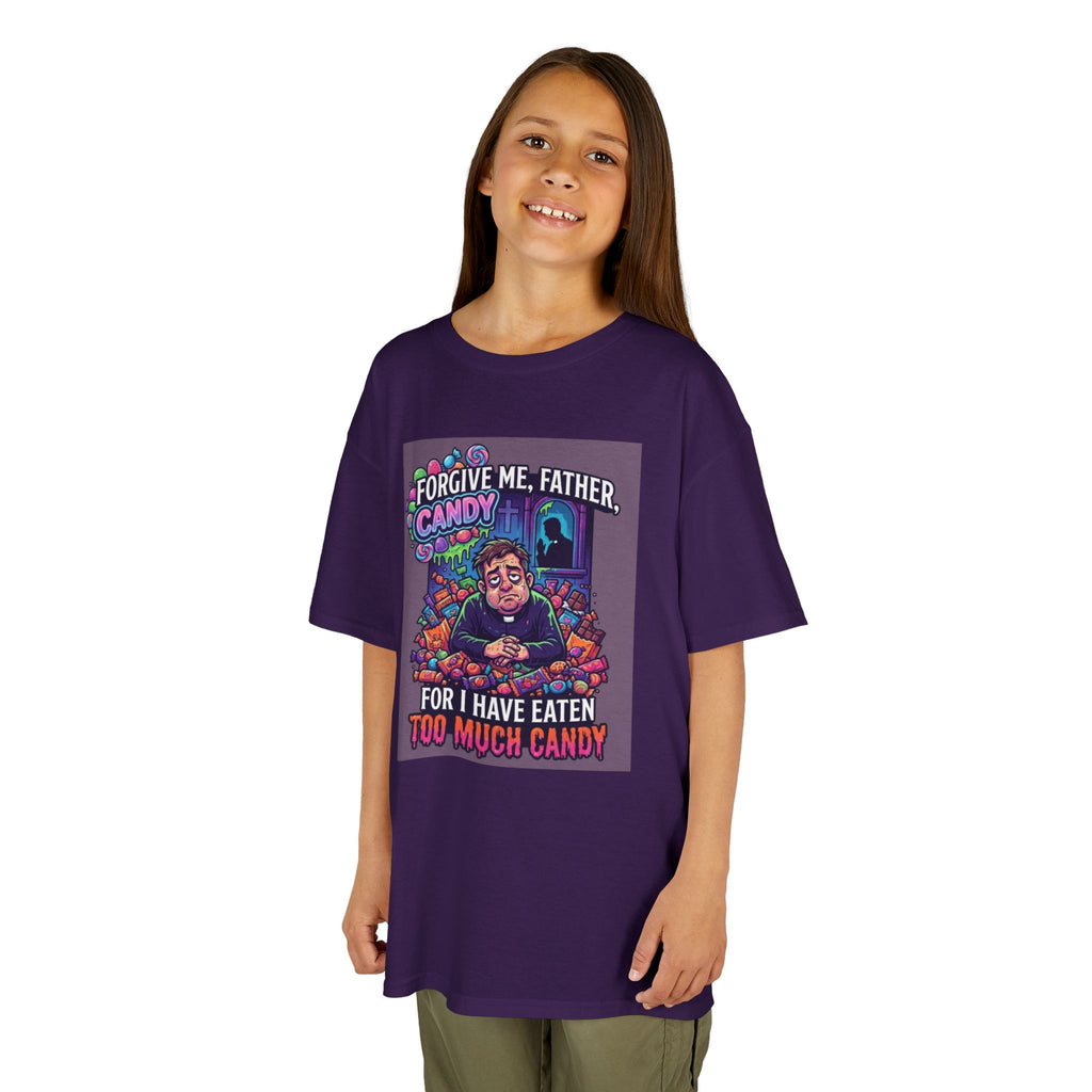 "Forgive Me Father Too Much Candy" Kids Tee
