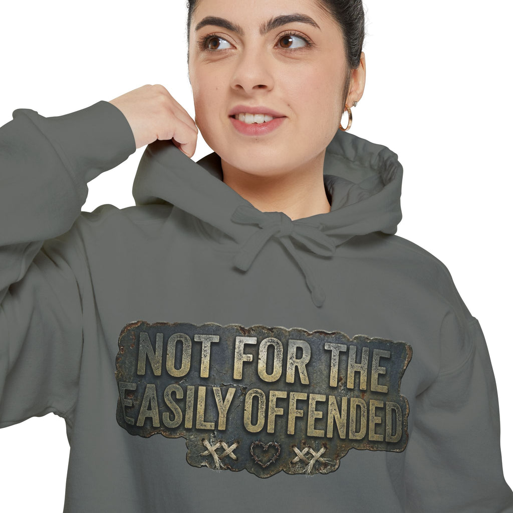 Fair Warning Label | Garment-Dyed Hoodie — AttitudeShirts