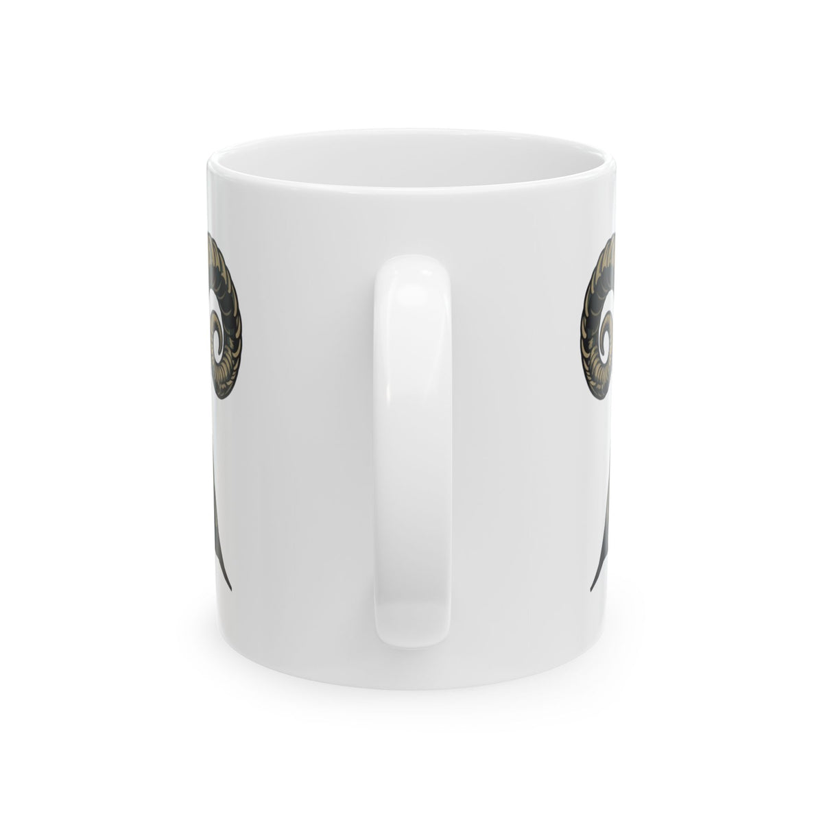 "Floral Monogram Aries" White Ceramic Mug — Graphic