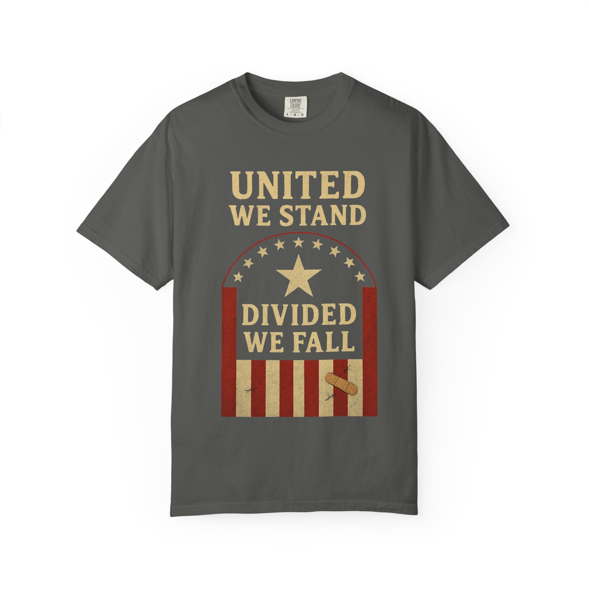 "Divided We Fall" Unisex Garment-Dyed T-shirt