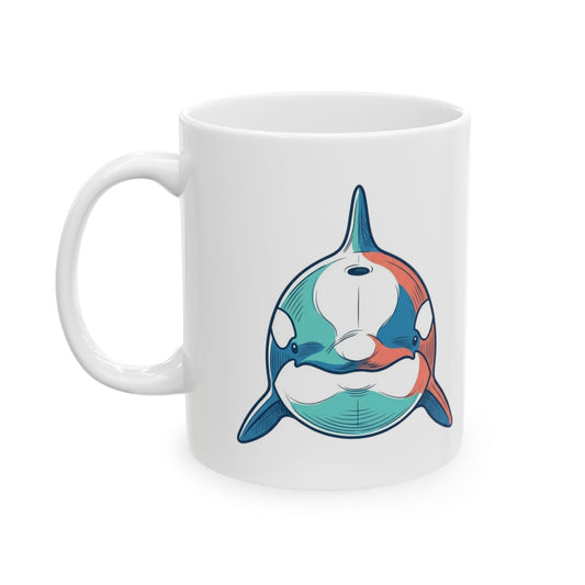 "Orca" White Ceramic Mug — Graphic