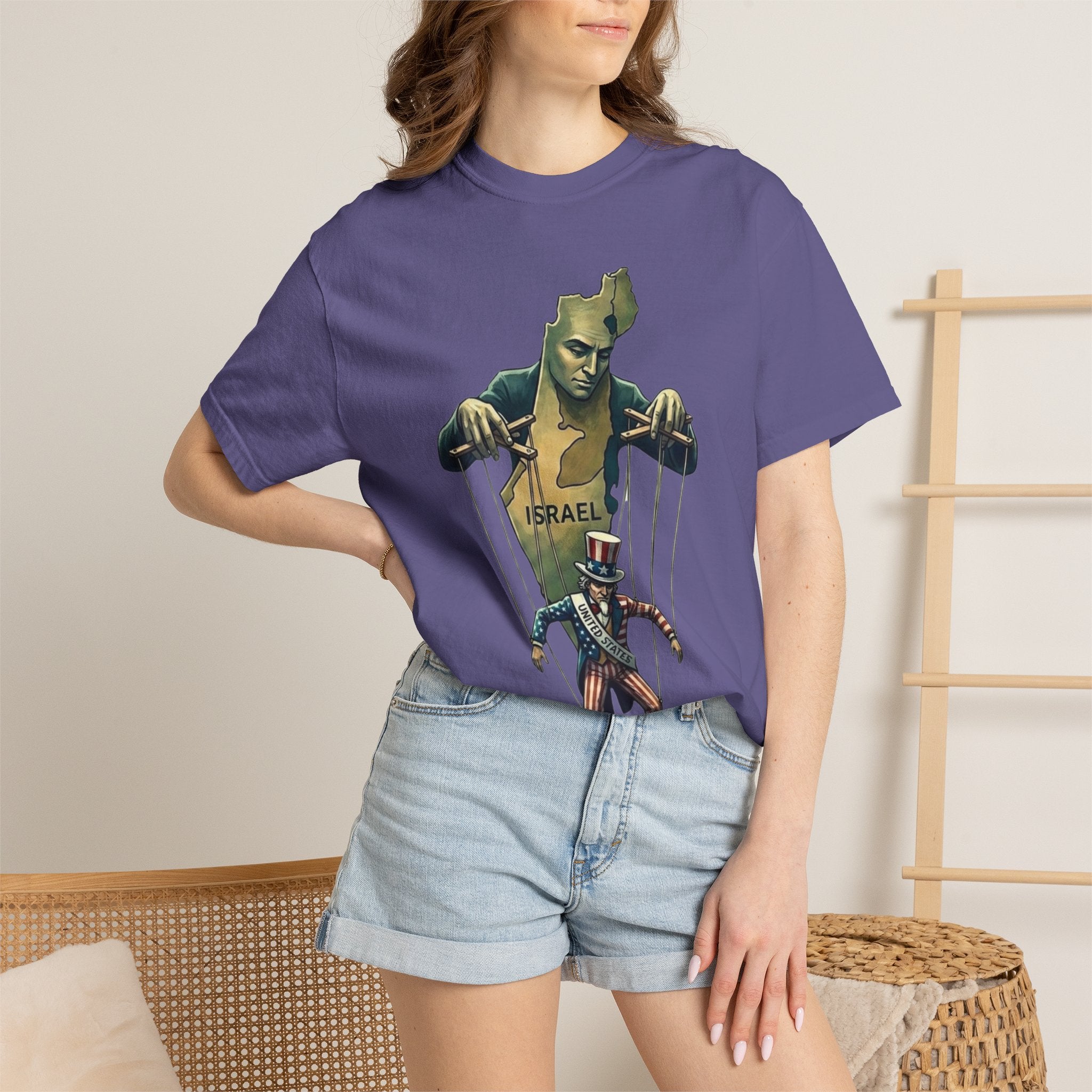 "The Global Puppet Master" Unisex Garment-Dyed T-shirt