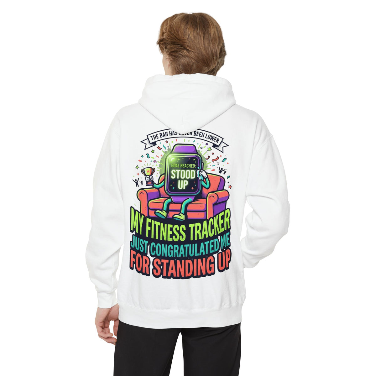 Color: White | The Bar Has Never Been Lower Garment-Dyed Hoodie