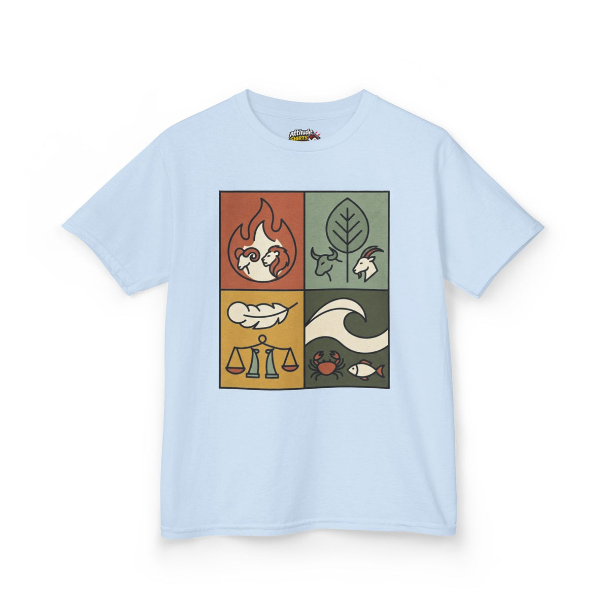 "Four Elements- Fire, Earth, Air, Water" Kids Tee