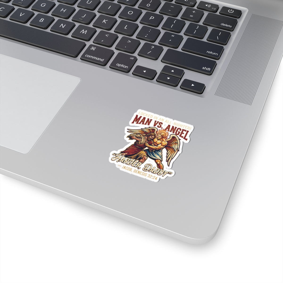 "Good Book Series Man vs Angel" Sticker — Main