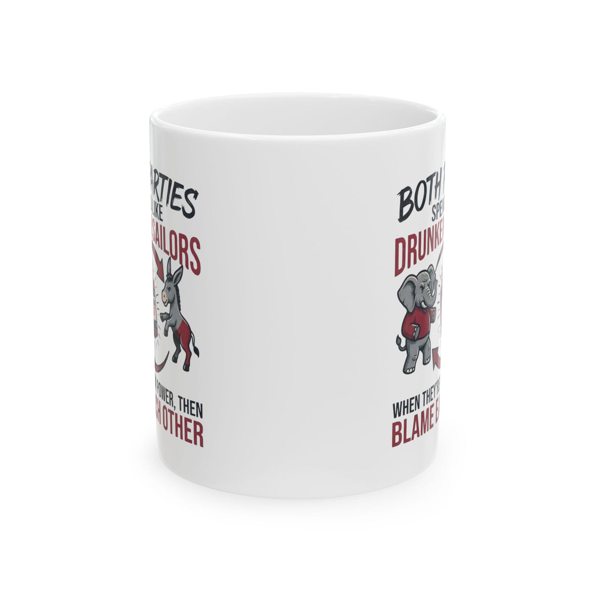 "Protest Series - Audit The Spending" White Ceramic Mug