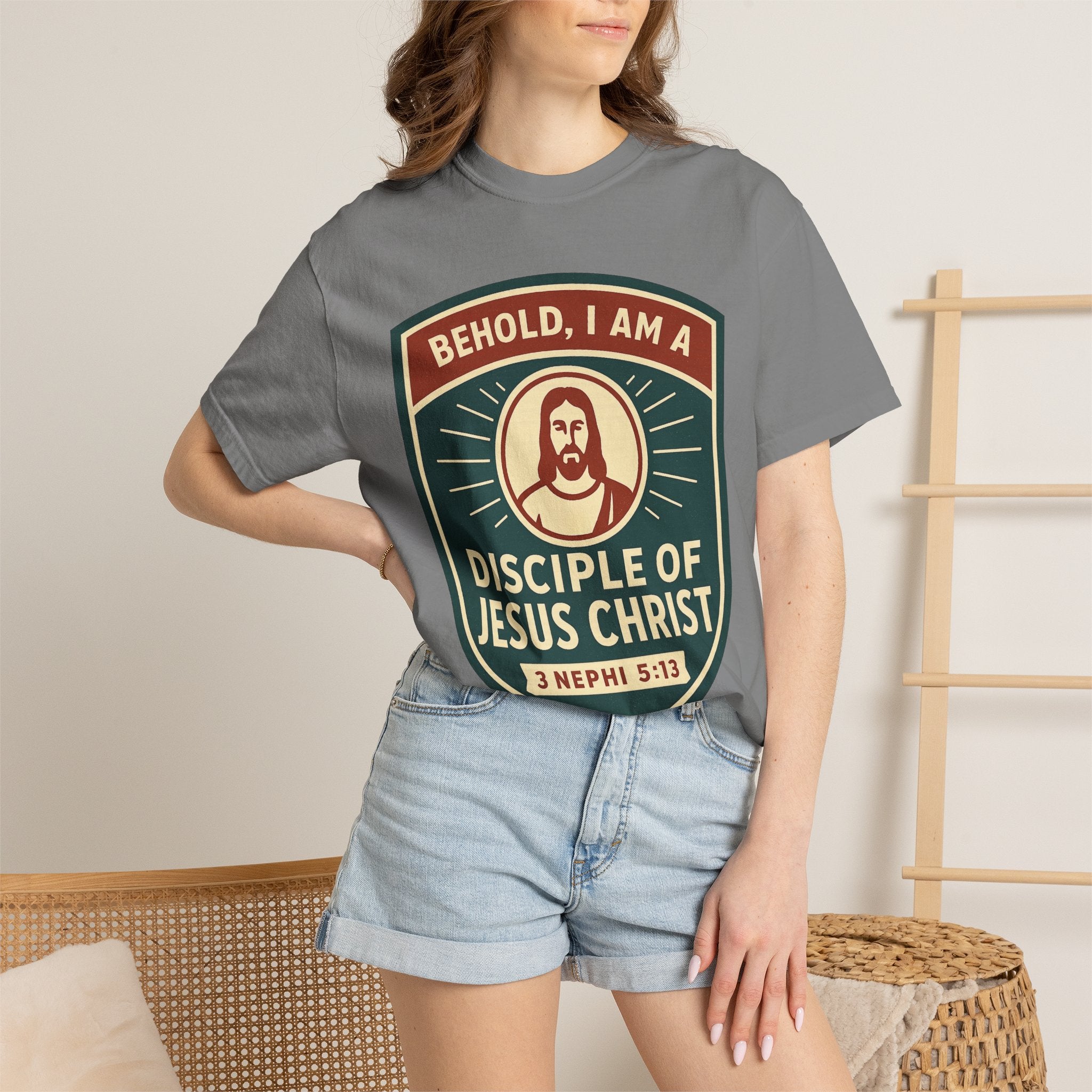 "Behold, I am a Disciple of Jesus Christ" Unisex Garment-Dyed T-shirt