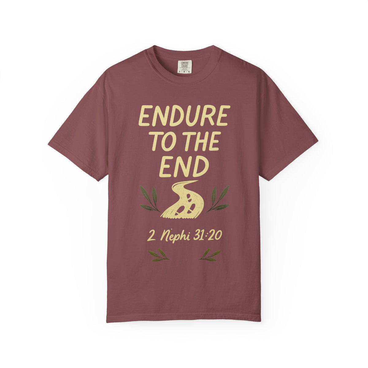 Color: Brick | Endure to the End Unisex Garment-Dyed T-shirt