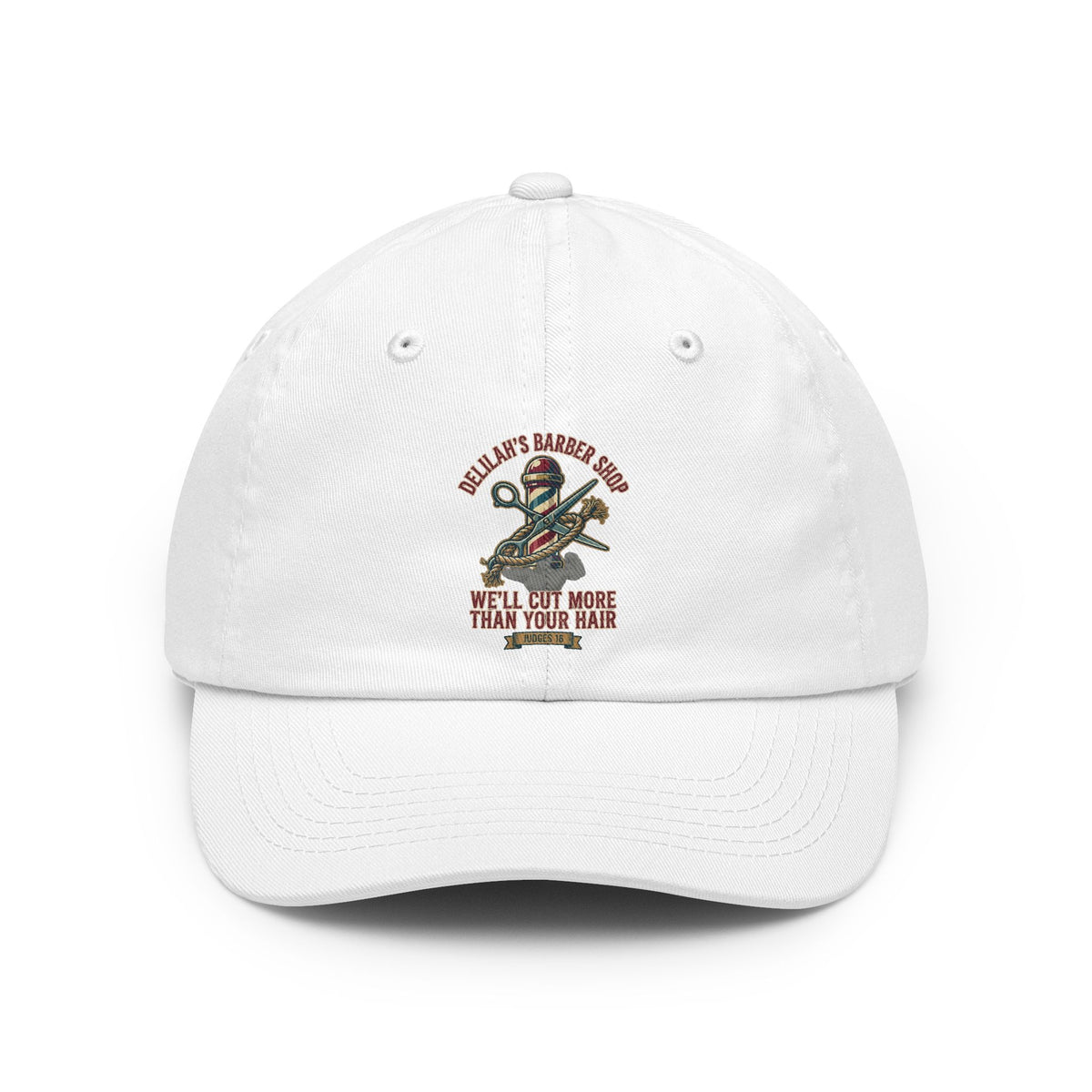Color: White | Good Book Series Delilah's Barber Shop Dad Hat