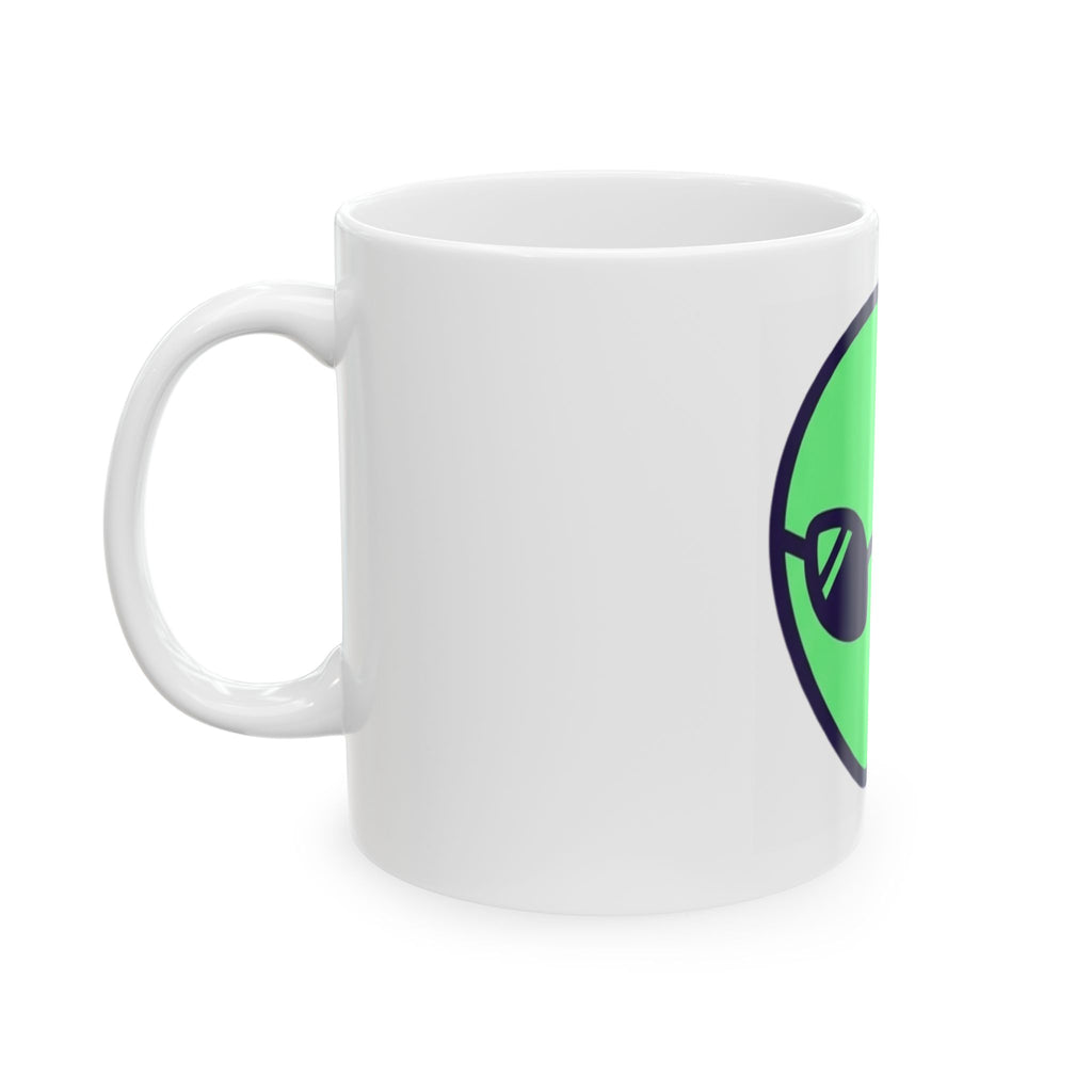 "Drunk Alien" White Ceramic Mug — Graphic