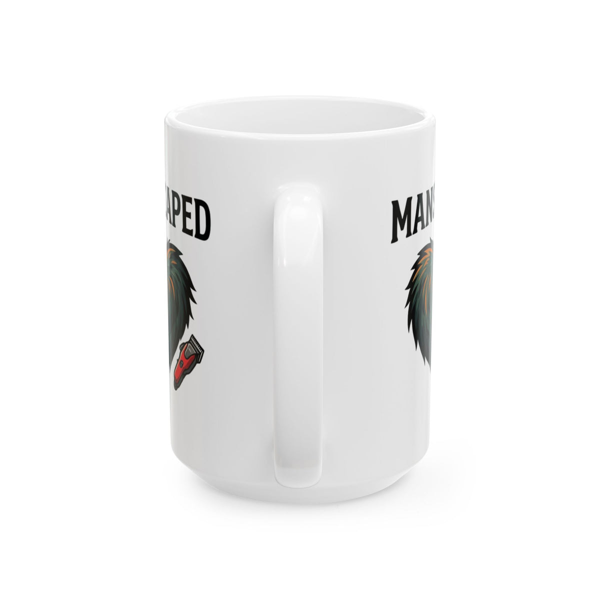 "Manscaped for the Full Moon" White Ceramic Mug — Graphic