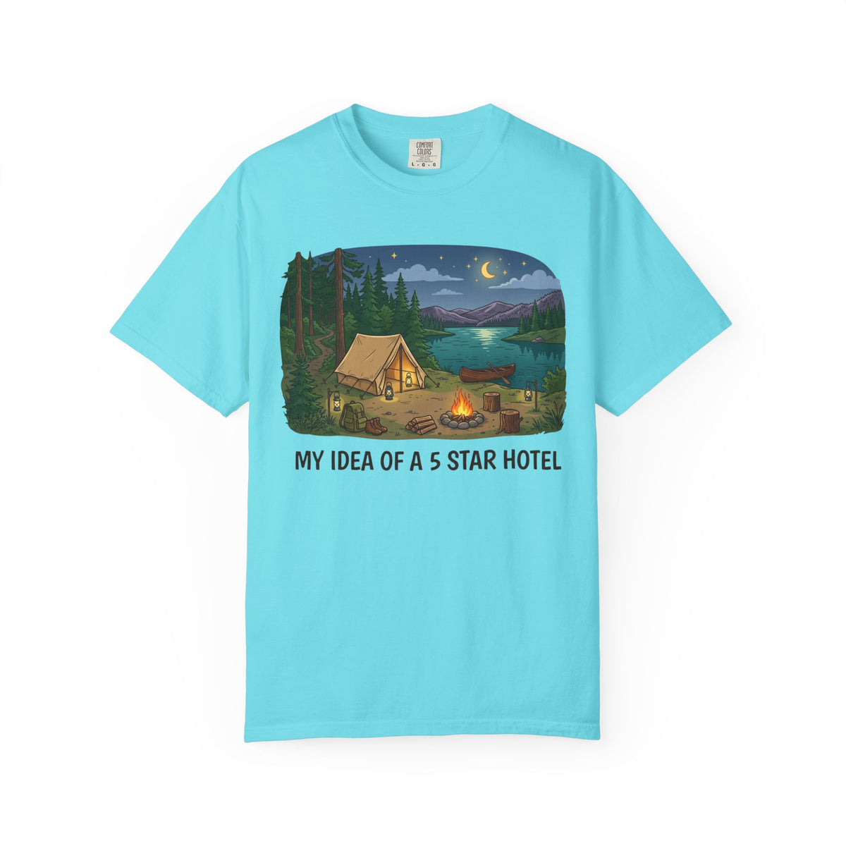 Color: Lagoon Blue | Five Star Hotel Unisex Garment-Dyed Tee