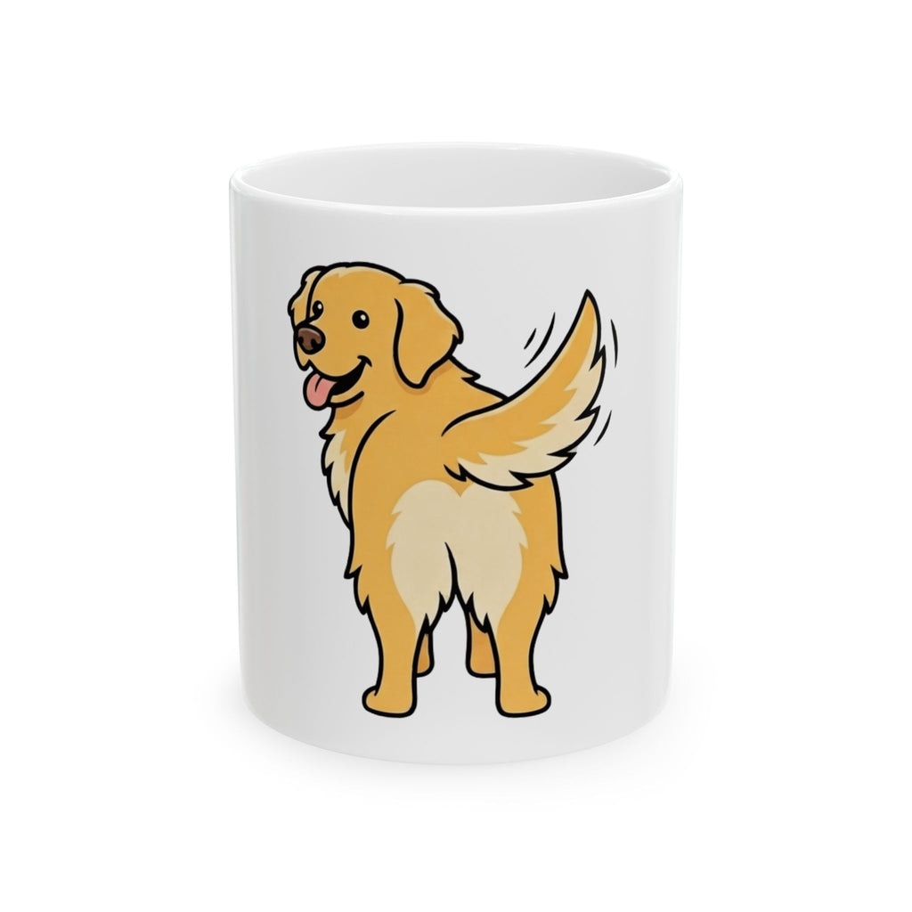 "Nice Tail" White Ceramic Mug — Graphic
