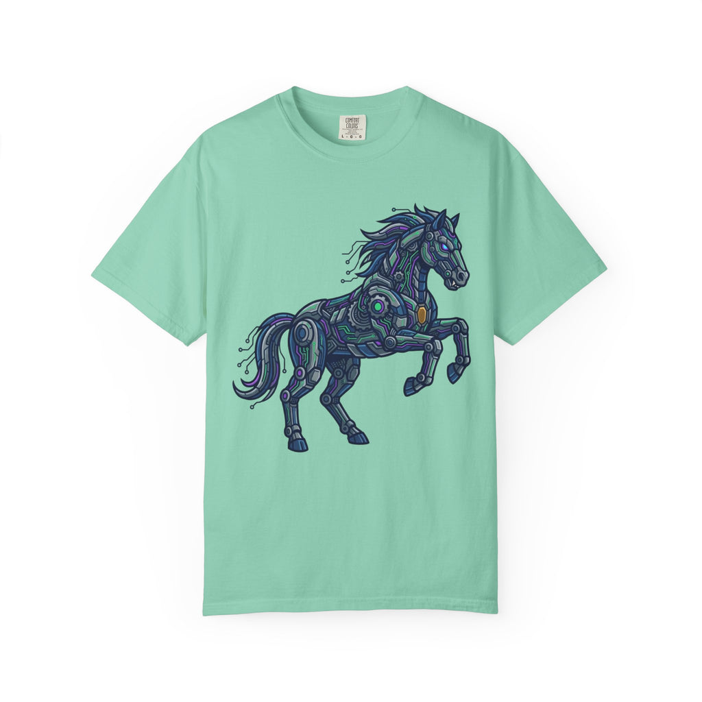 "Cyber Mustang" Unisex Garment-Dyed Tee