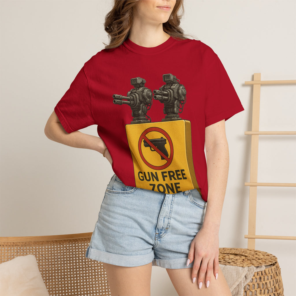 "Gun Free Zone: Unisex Garment-Dyed T-shirt