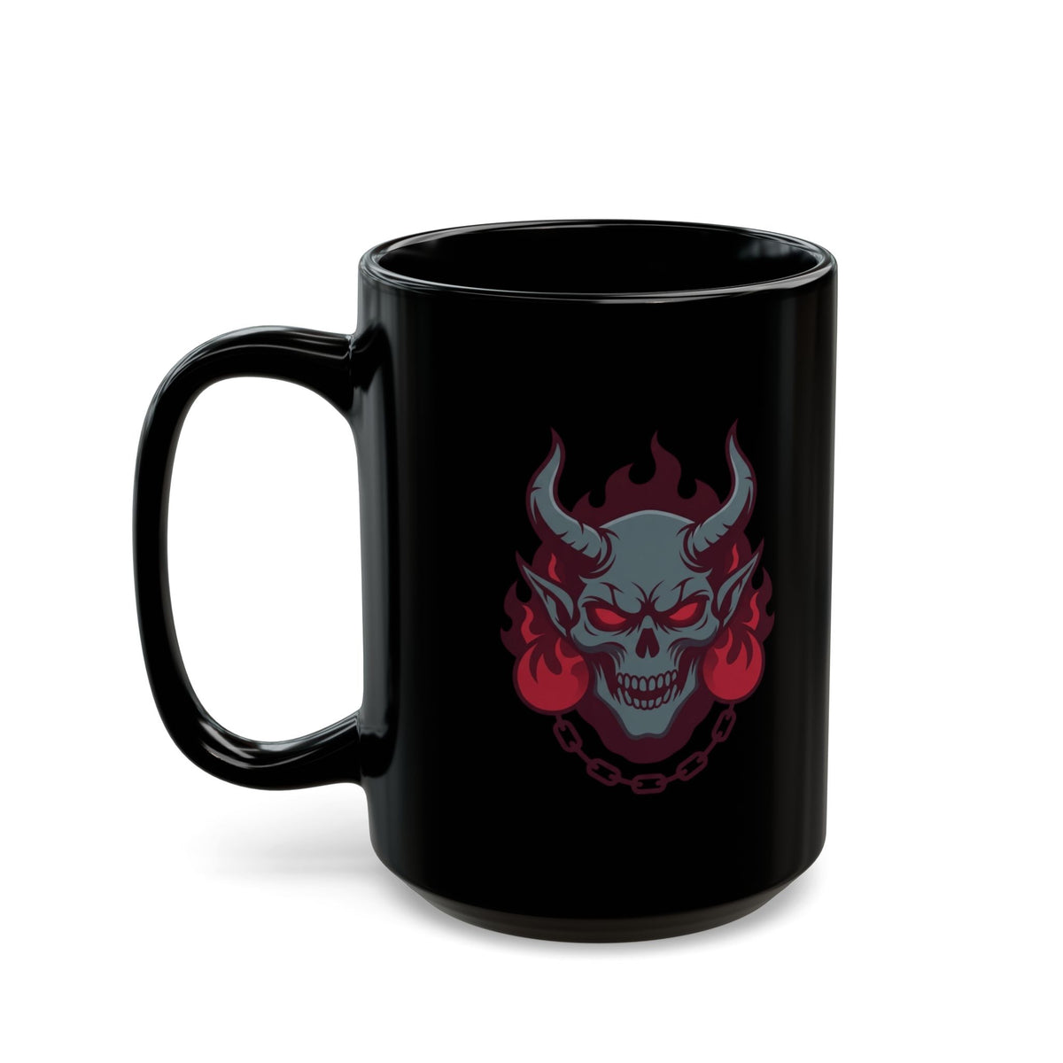 "Damned" Black Ceramic Mug — Graphic