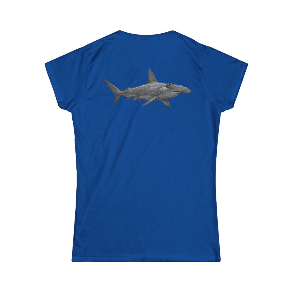 "Pencil Sketch Art Hammerhead Shark" Women's Tee