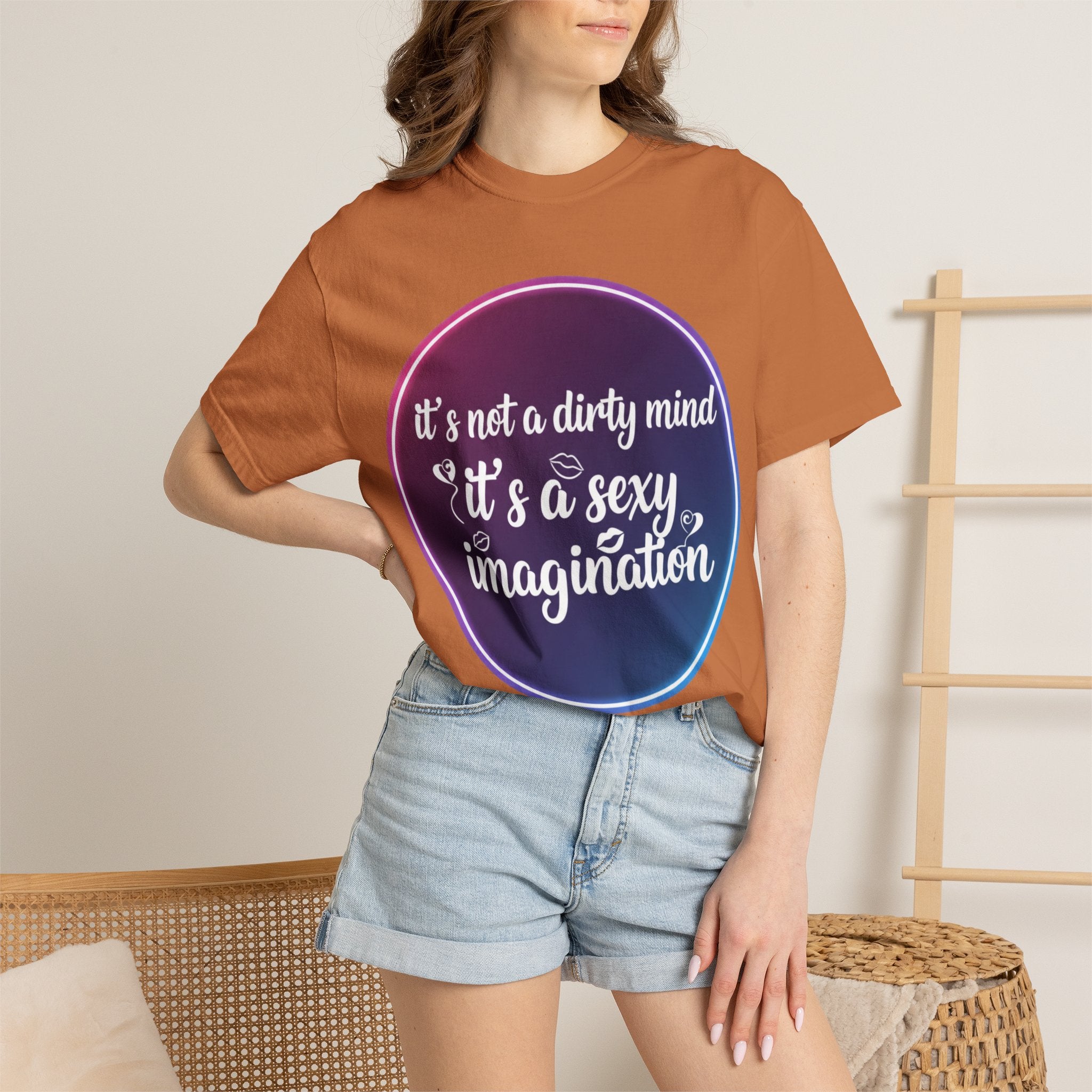 "It's Not a Dirty Mind, it's a sexy imagination" Unisex Garment-Dyed T-shirt