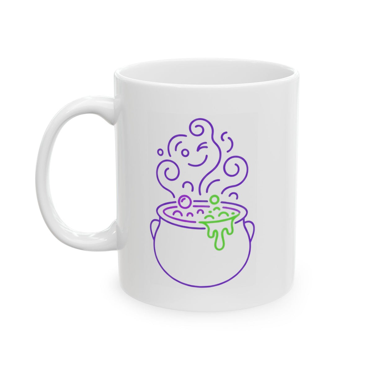 "Ride The Handle, Stir The Pot" White Ceramic Mug — Graphic
