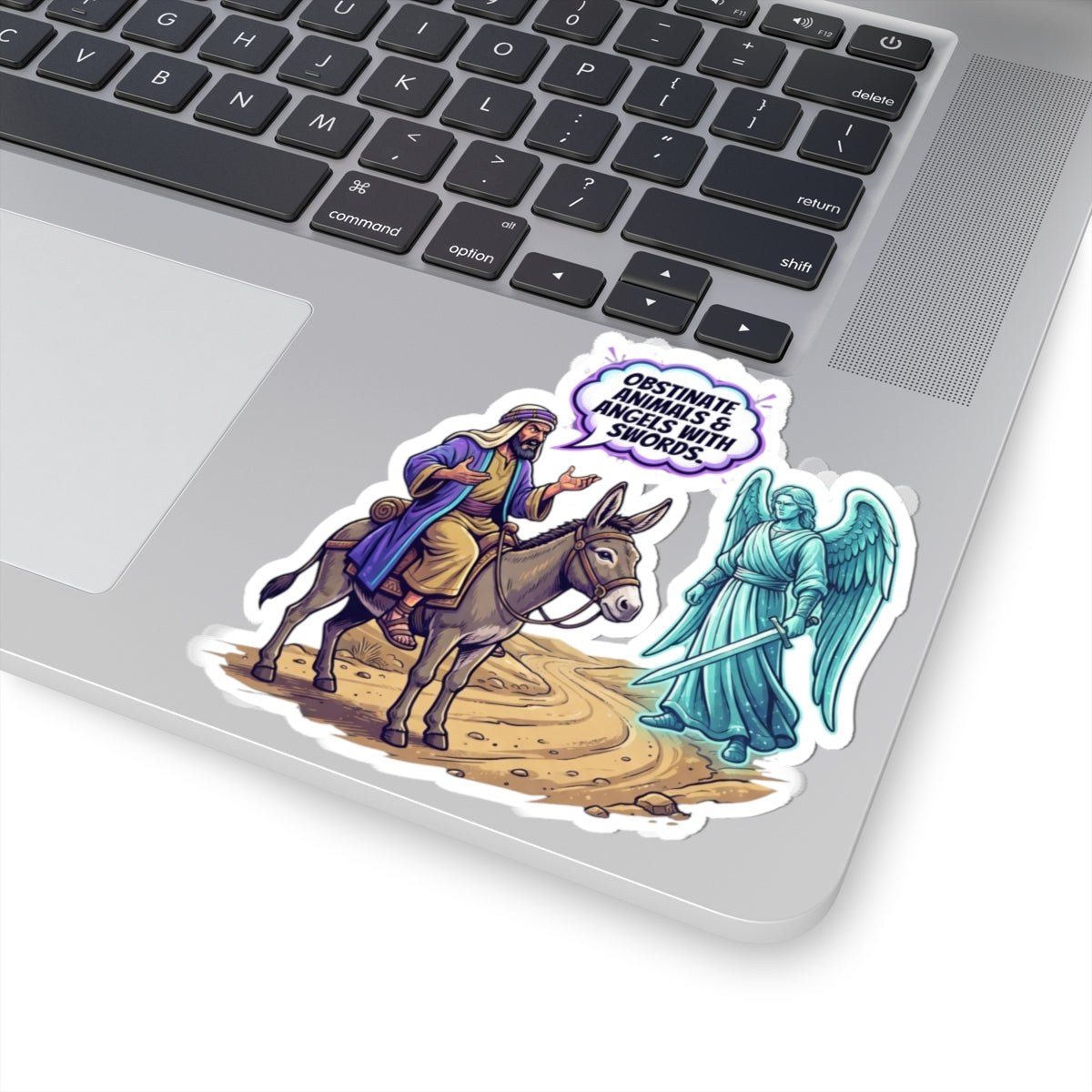 "Good Book Series Obstinate Animals & Angels With Swords" Sticker — Main