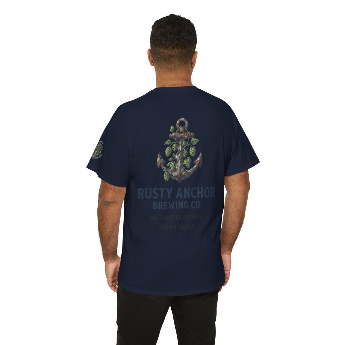 Color: Navy | Rusty Anchor Brewing Premium Graphic Tee