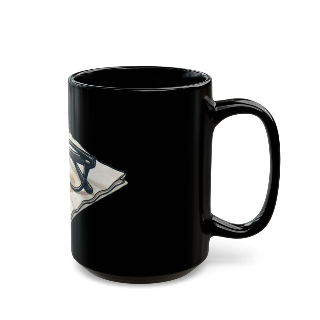 "Alibi Amber Ales" Black Ceramic Mug — Graphic