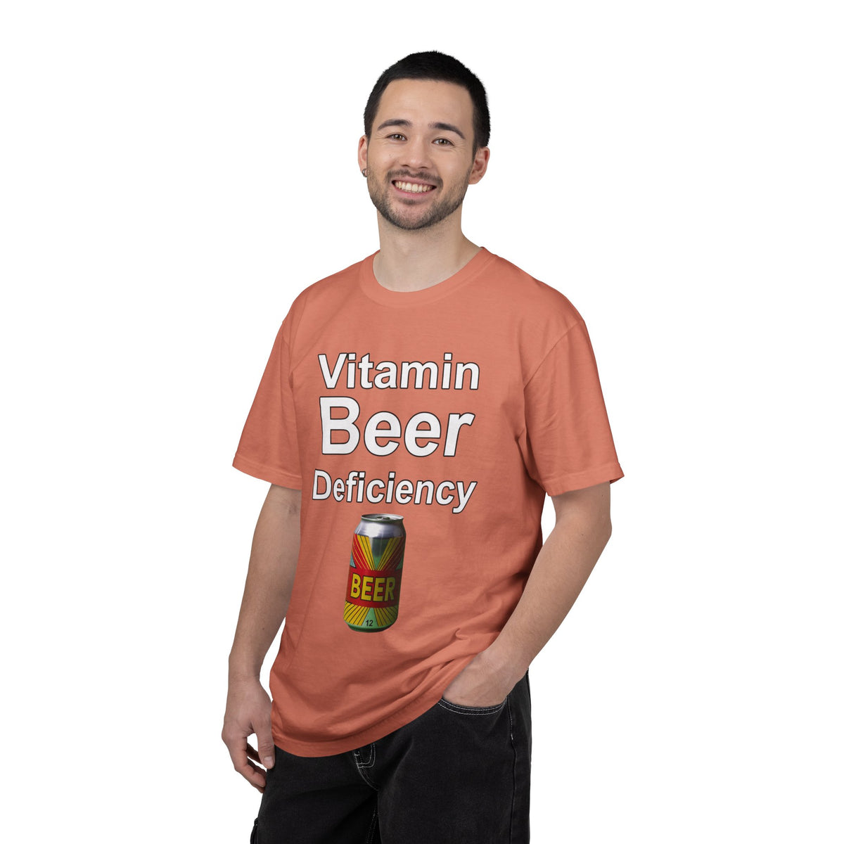 Color: Terracotta | Vitamin Beer  Unisex Garment-Dyed T-shirt