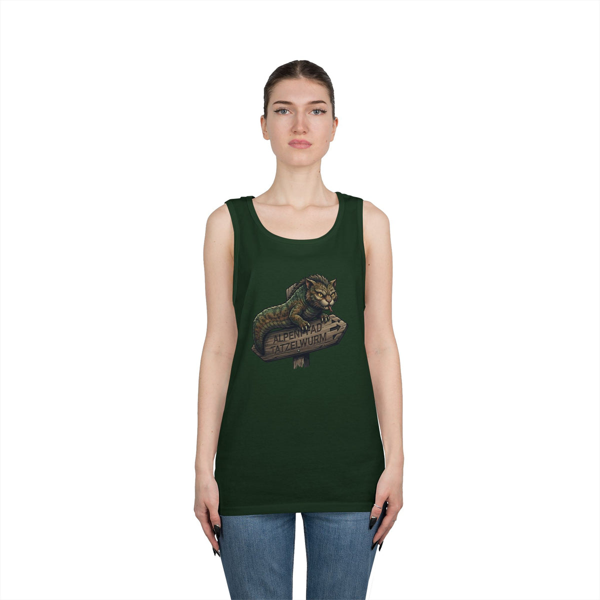 Color: Forest Green | Tatzelwurm (Alpine Europe) Tank Top