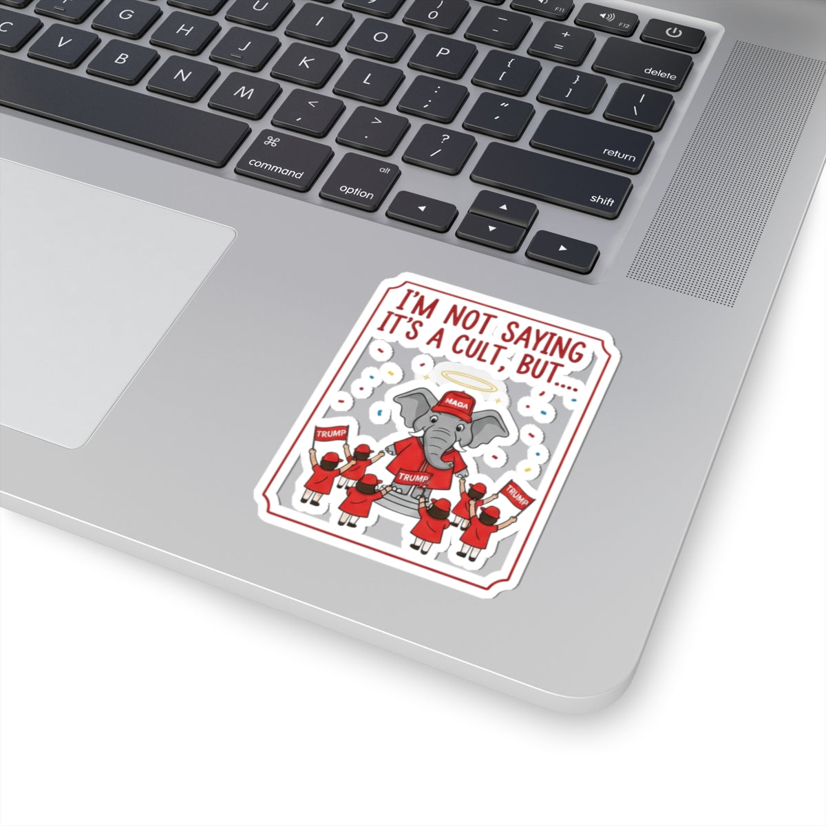 Red Hat Intervention Shirt | Kiss-Cut Sticker — AttitudeShirts