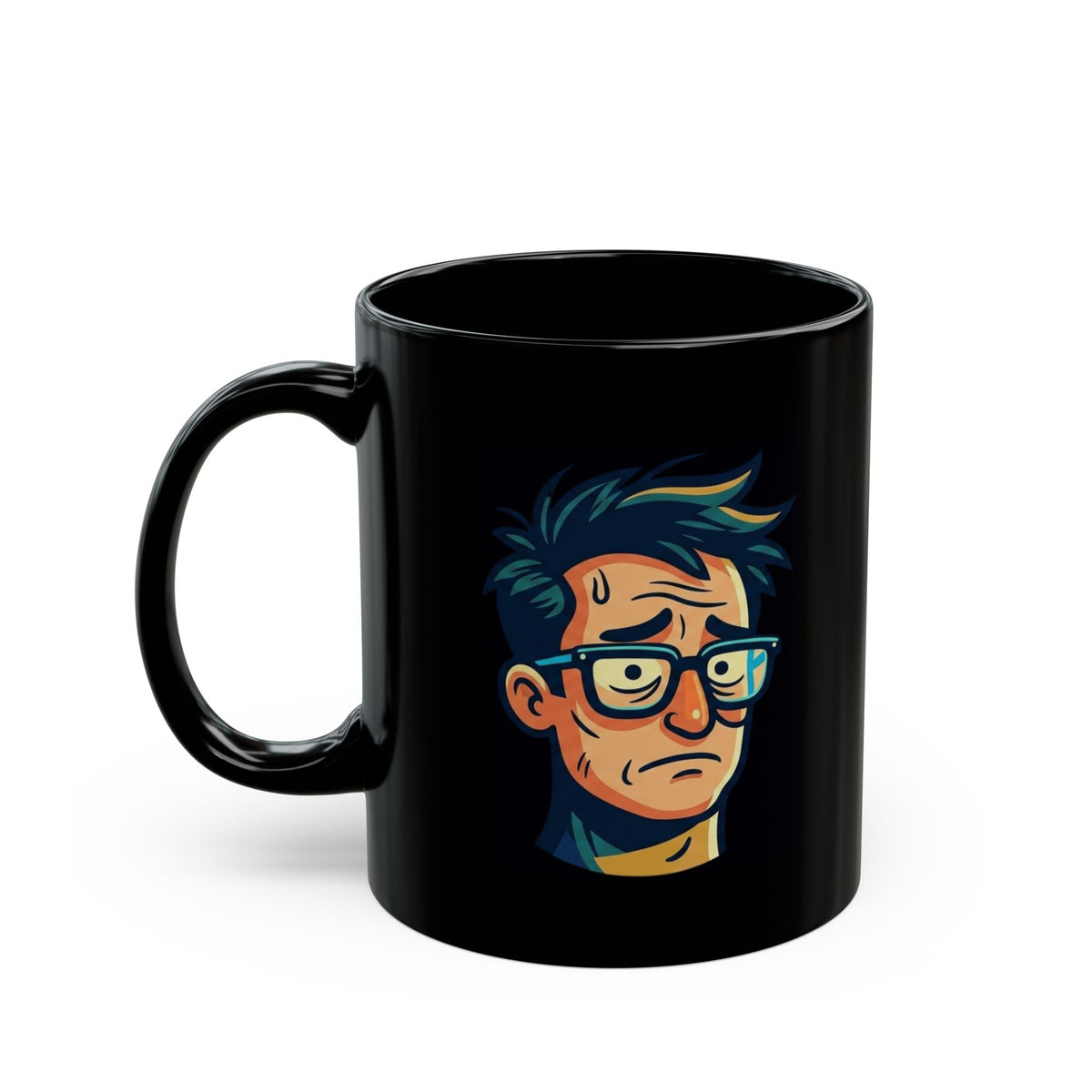 "Responsible Adult Costume" Black Ceramic Mug — Graphic