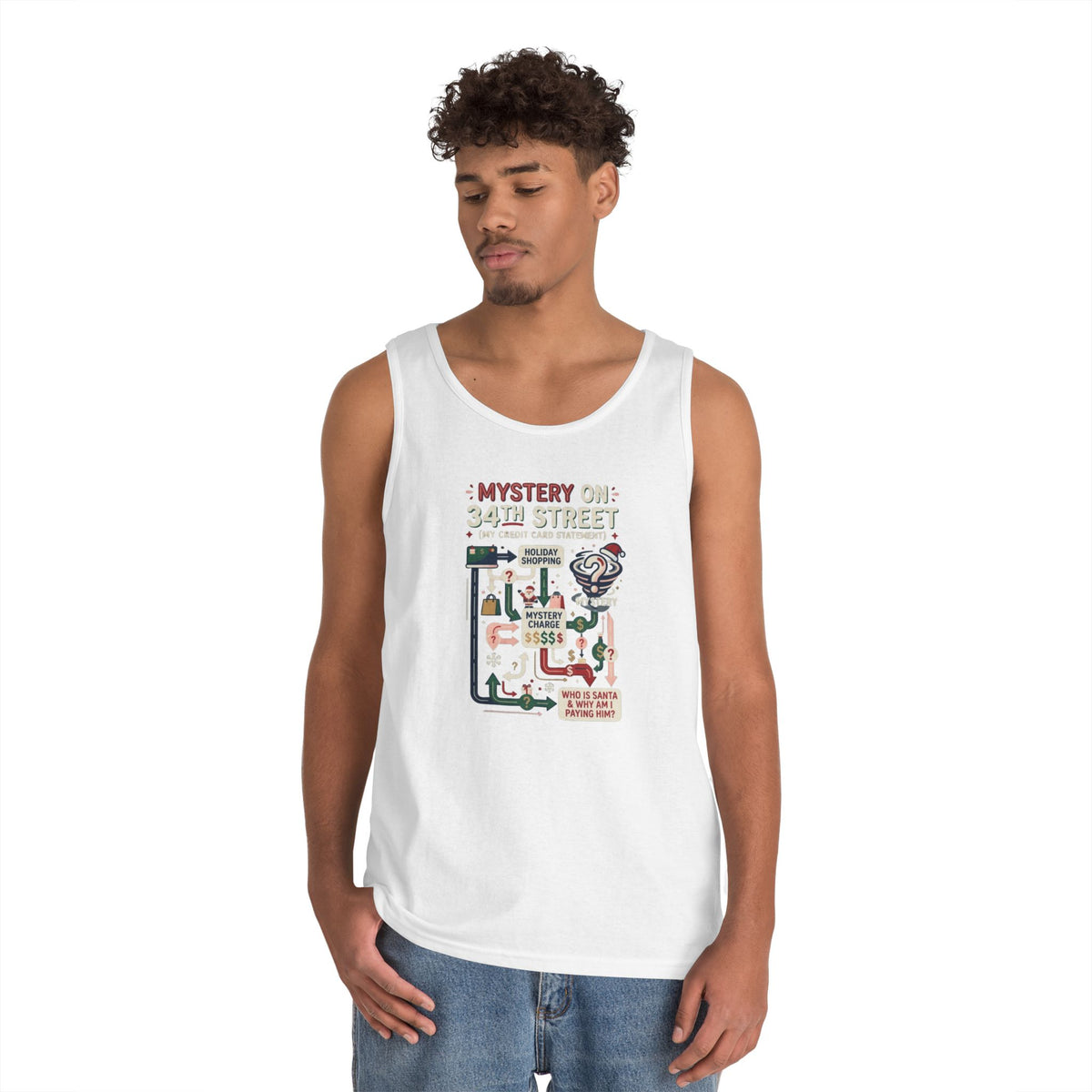 Color: White | Mystery On 34th Street Tank Top
