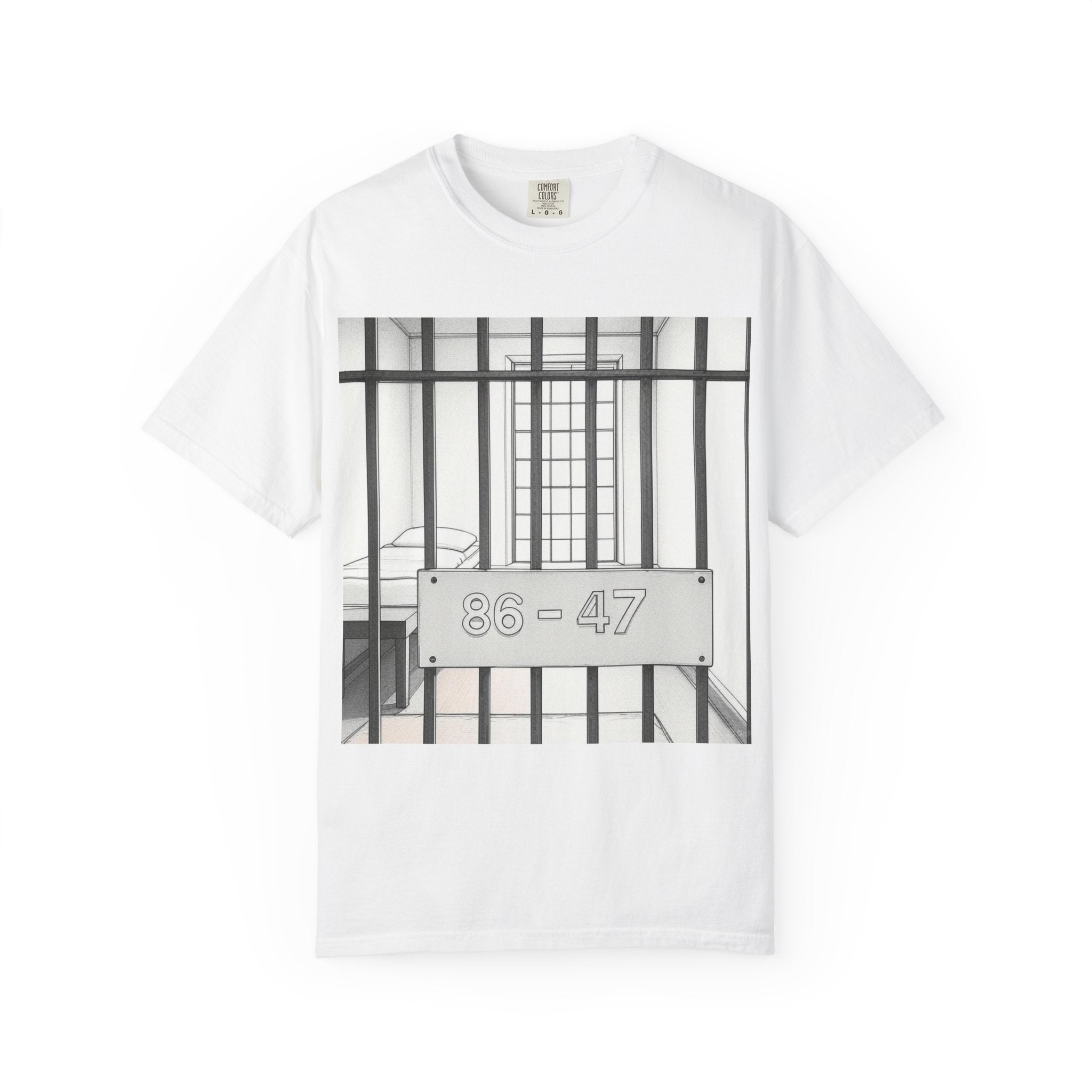 "86-47 Jail Cell" Unisex Garment-Dyed T-shirt