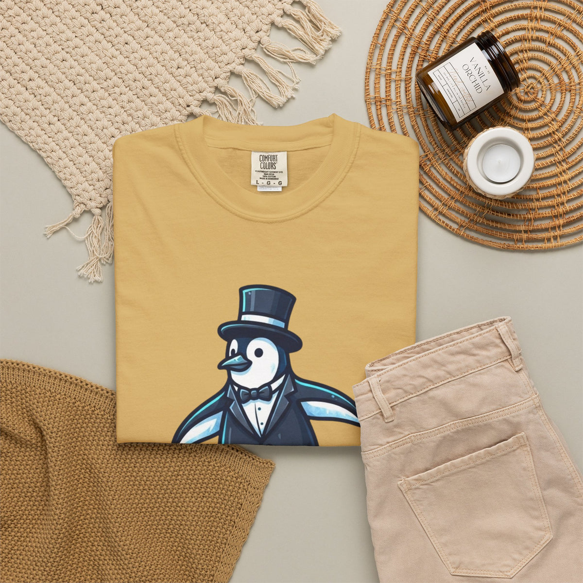 "Penguin Credible" Unisex Garment-Dyed Tee