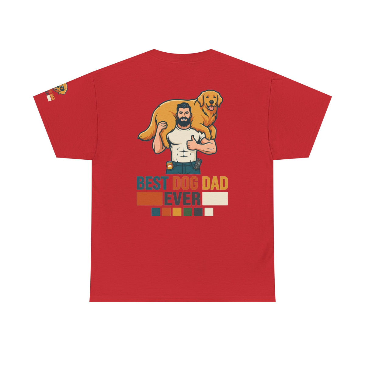 Color: Red | Best Dog Dad Premium Graphic Tee