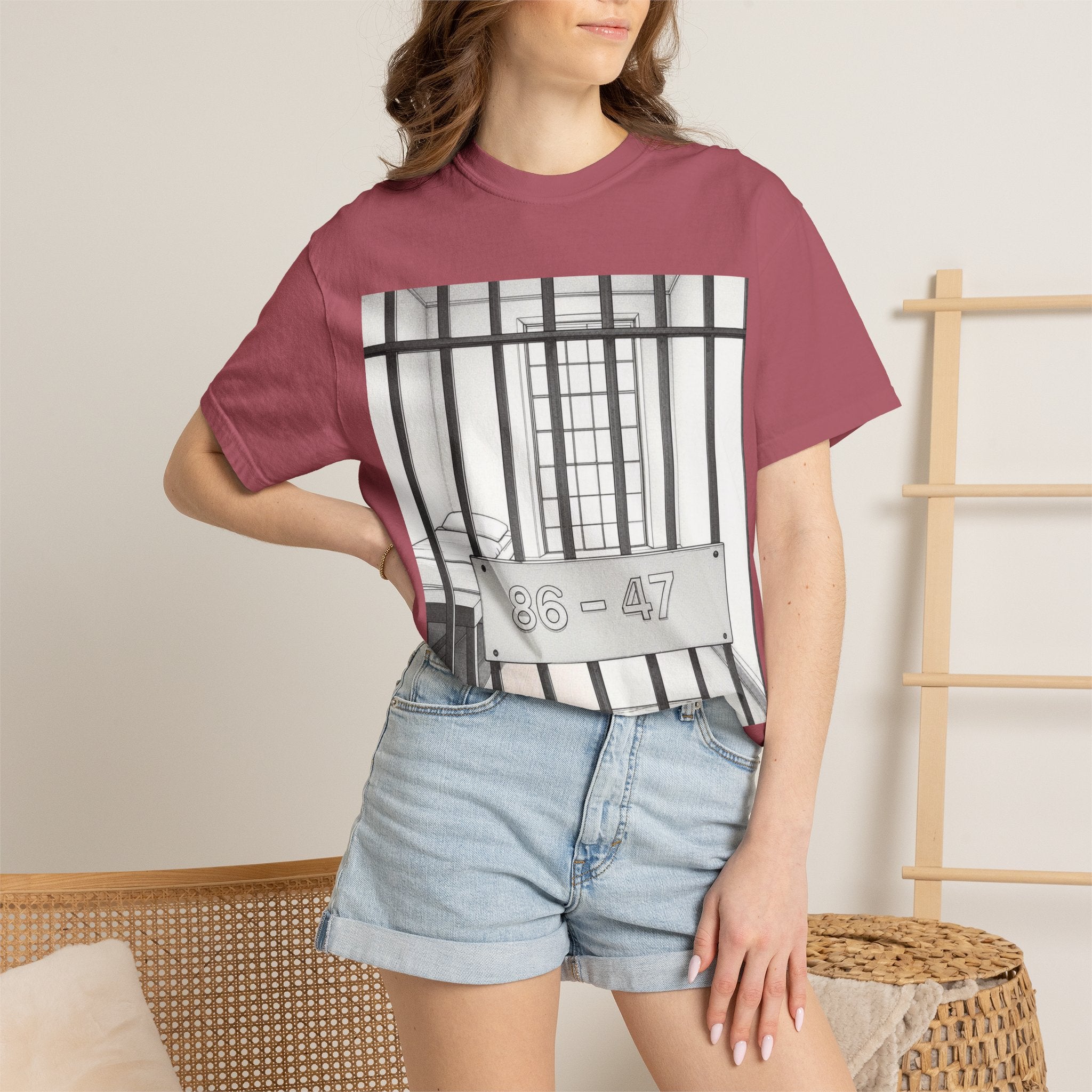 "86-47 Jail Cell" Unisex Garment-Dyed T-shirt