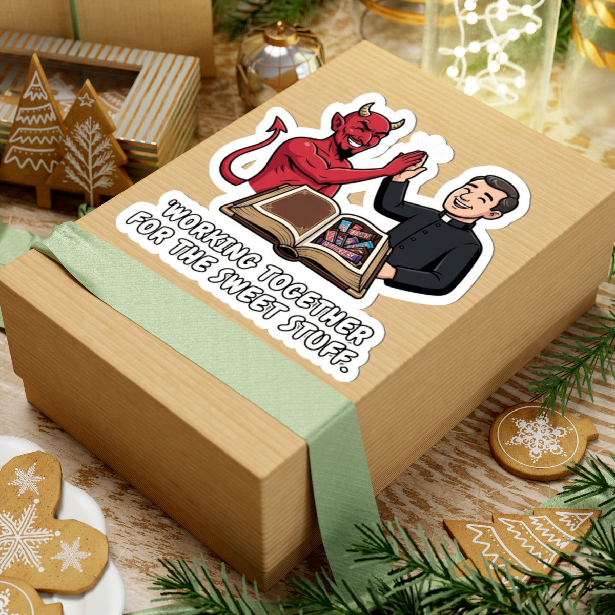"Working For The Sweet Stuff" Sticker — Main